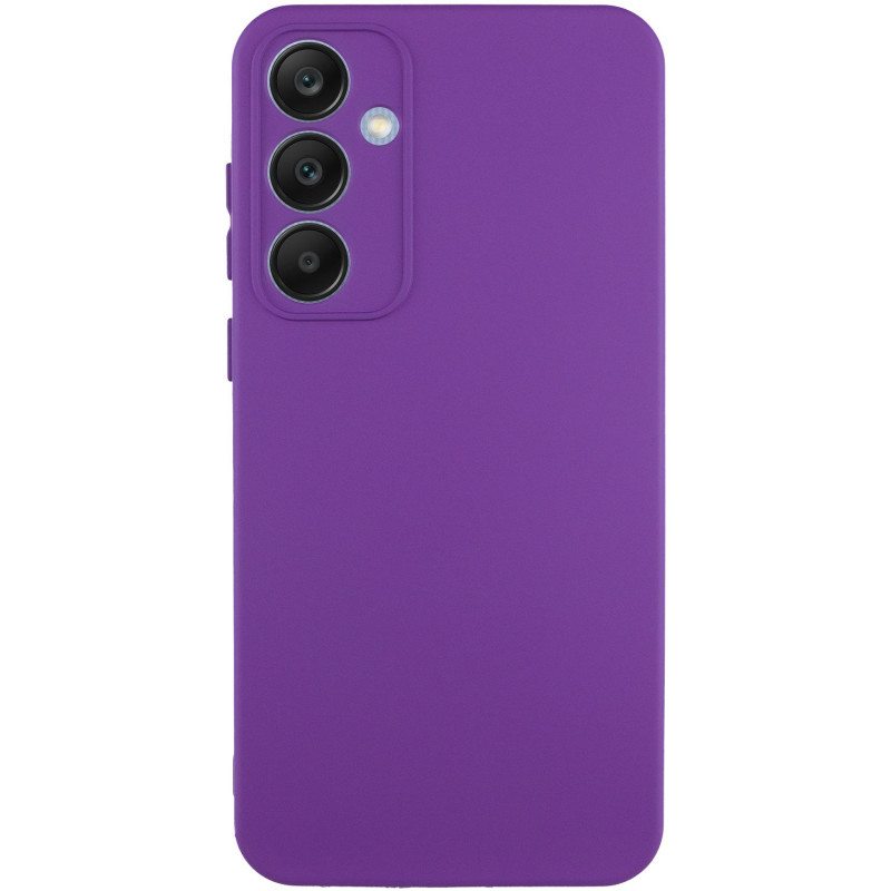 Чохол Silicone Cover Lakshmi Full Camera (AA) для Samsung Galaxy S25 | Мікрофібра Фіолетовий / Purple