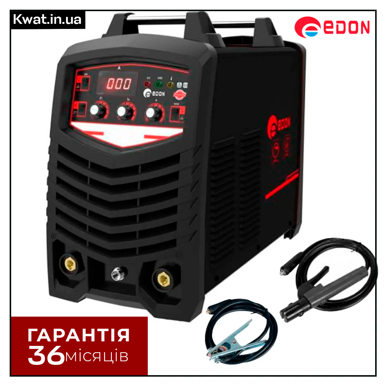 Зварювальний інвертор Edon KW MMA-400 Зварювальний струм 20 - 400 А Діаметр електрода 1.6 - 6.0 мм