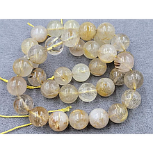 Намистини Рутиловий кварц 10мм