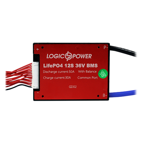 BMS плата LiFePO4 36V 12S Dis 50A Ch 30A, фото 3