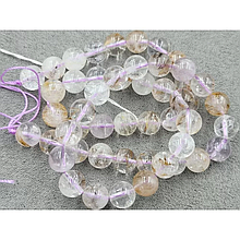 Намистини Рутиловий кварц 10мм