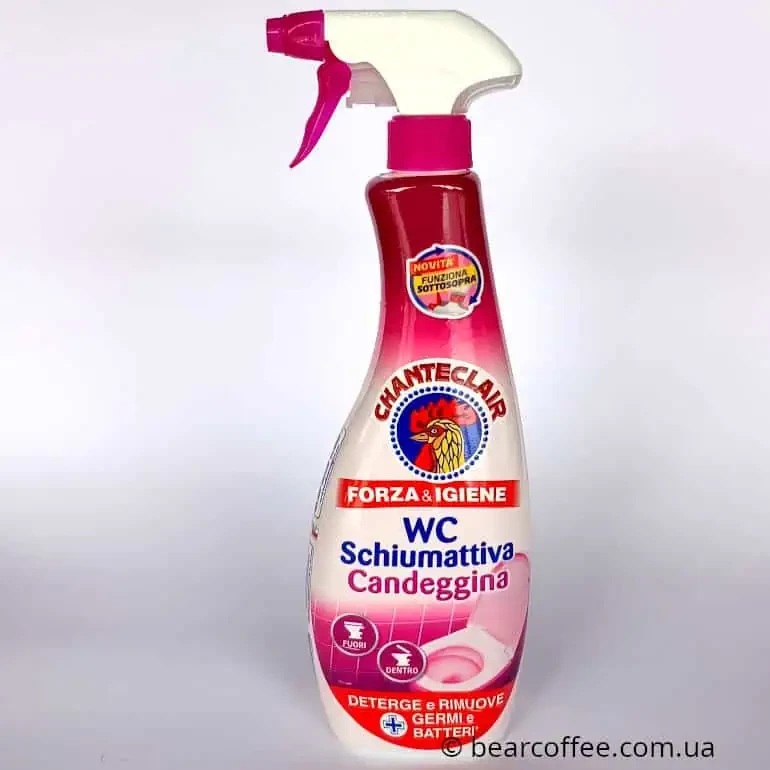 Спрей-пінка для чищення туалетів з відбілюючим ефектом Chanteclair WC Schiumattiva Candeggina 625 мл, фото 1