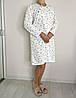 Жіноча нічна сорочка з сердечками на білому фоні, Годуючих мам, фото 3