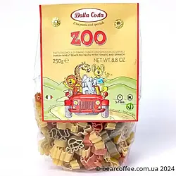 Макарони у формі тварин кольорові Dalla Costa Zoo 250 грам Італія
