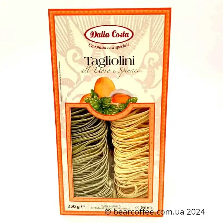 Tagliatelle all Uovo Spinaci паста з яйцем та шпинатом 250 грам