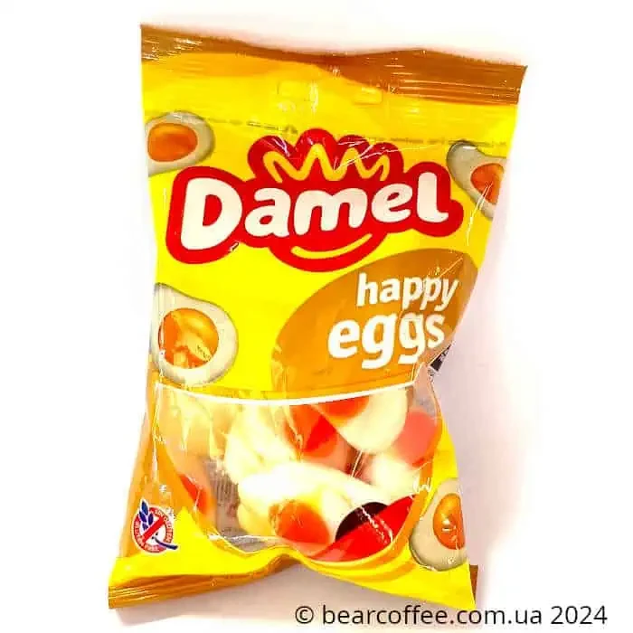 Жувальні цукерки без глютену Damel happy egs 80 г Іспанія