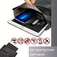 Екрануючий чохол Фарадея Чорний 33х26 см, чохол Фарадея для автомобільного ключа, телефону, планшета