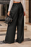 Жіночі широкі шкіряні штани демісезонні "Step" Батал, фото 6