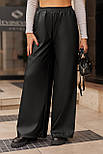 Жіночі широкі шкіряні штани демісезонні "Step" Батал, фото 8