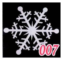 Сніжинка 32 см Товщ 1,8см № 007 з пінопласту від 10 шт.