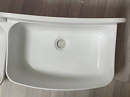 Умивальник настінний пластиковий білий, чорний Nicoll PR7180C (60001010013)