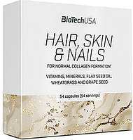 Комплекс вітамінів і мінералів для волосся, шкіри та нігтів BioTech Hair, Skin & Nails 54 капсул
