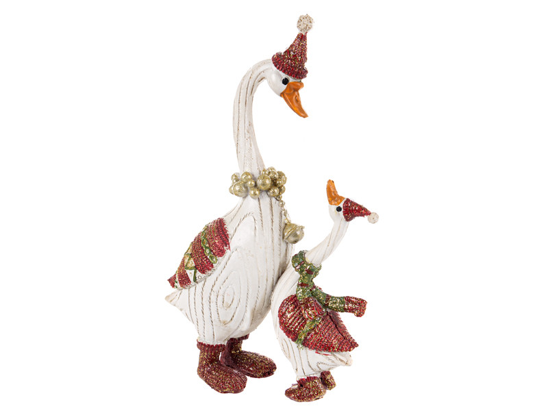 Фігурка декоративна Lefard Гуси 19х12 см 1192-189 полістоун білий