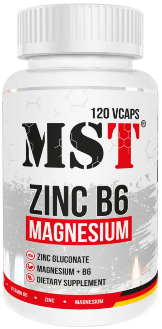 Магній Цинк В6 MST Zinc Magnesium B6 120 капсул