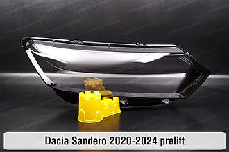 Скло фари Dacia Sandero (2020-2024) дорест праве