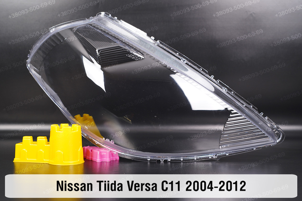 Скло фари Nissan Tiida Versa C11 (2004-2012) праве