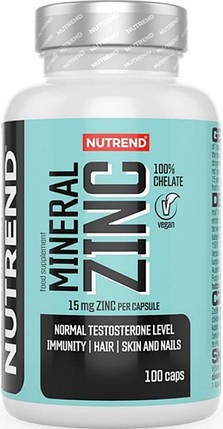 Цинк хелатний Nutrend Mineral Zinc 100 капс, фото 1