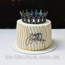 Білий елегантний торт з короною Київ, фото 1