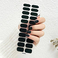 Напів затверділі uv гелеві наклейки для нігтів, які твердіють під уф.лампою - патч-слайдери Чорний