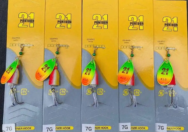 Набір Блешні Вертушки Pontoon 21 #3 7гр 5шт, фото 1