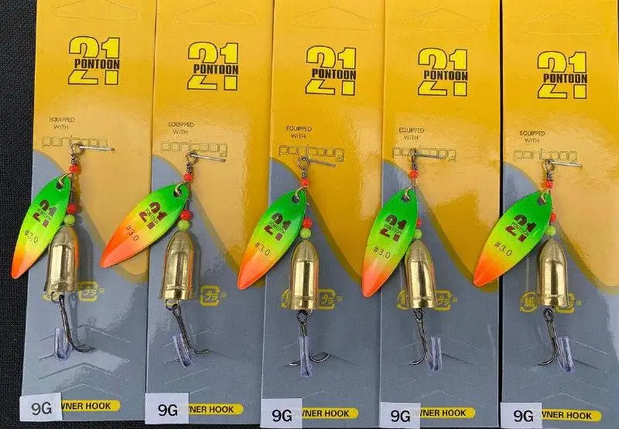 Набір Блешні Вертушки Pontoon 21 #3 9гр 5шт, фото 1