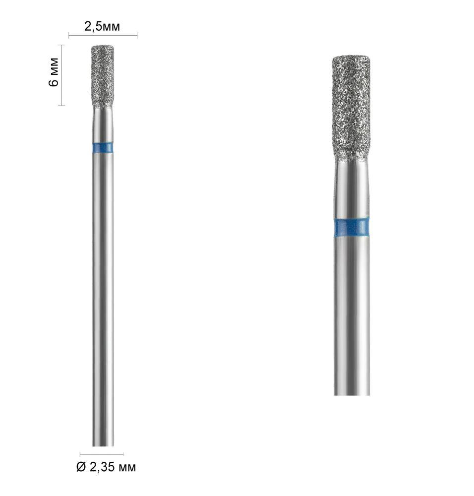 Алмазна фреза Ø 2.5 мм 110 циліндр, синя насічка 524-025 DLX, фото 1