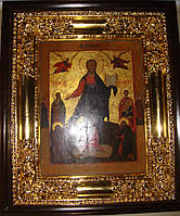 Позолота сусальним золотом старовинної дерев'яної рами з елементами різьблення., фото 5