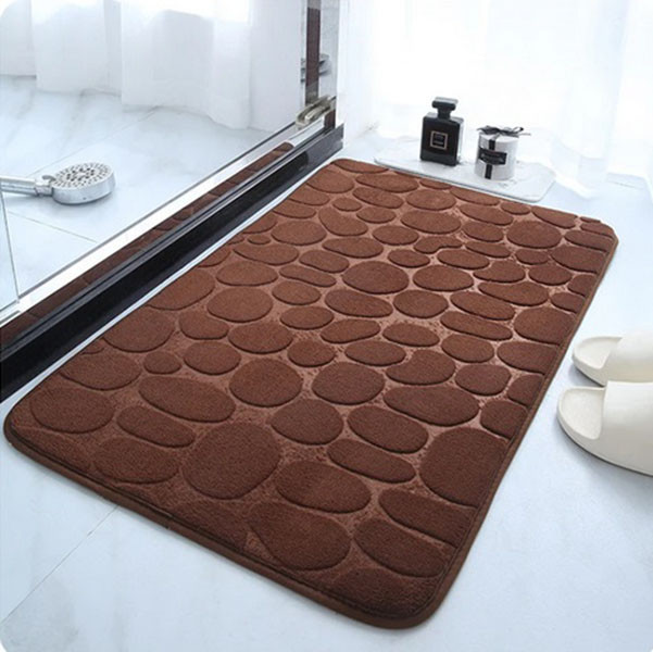 Килимок для ванної кімнати Водопоглинаючий, Антиковзаючий 60х40 см Коричневий (8802284)