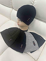 Шапки чоловічі теплі в'язані "Одінарна"