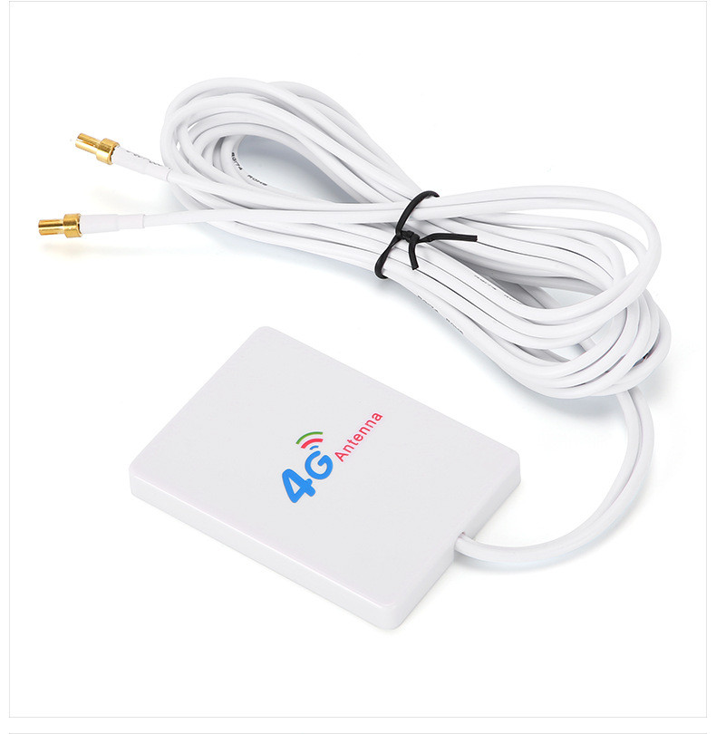Антена 4G 3G LTE виносна подвійна MIMO 2x 7dBi TS9 700-2700 МГц, посилення сигналу для USB модему, роутера