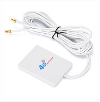 Антена 4G 3G LTE виносна подвійна MIMO 2x 7dBi TS9 700-2700 МГц, посилення сигналу для USB модему, роутера