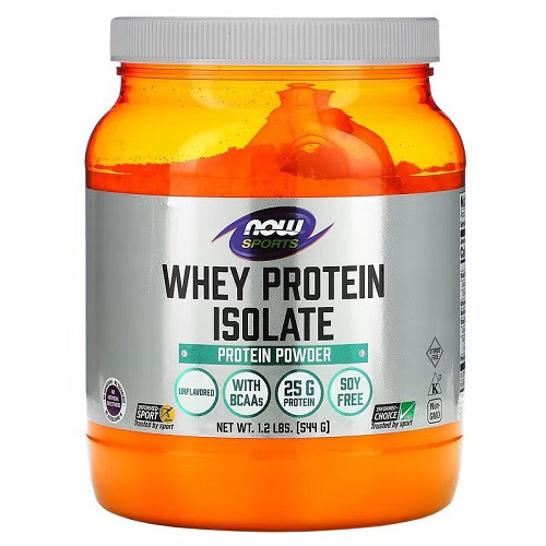 Ізолят сироваткового протеїну Now Foods Whey Protein Isolate (544 грам.) (без ароматизаторів)