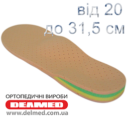 Ортопедичні устілки з п'ятковим валіком медифоам/шкіркартон, корковий супінатор