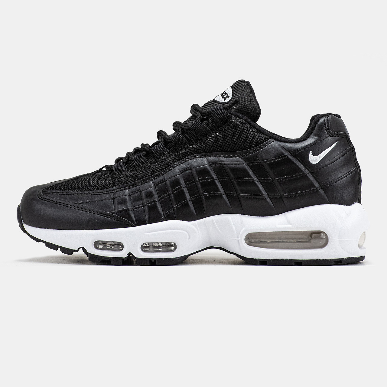 Чоловічі Кросівки Nike Air Max 95 Black White / Найк Аїр Макс 95