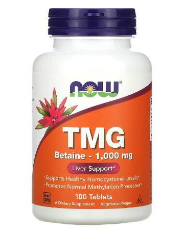 Харчова добавка NOW Foods TMG 1000 мг TABS 100 таблеток