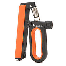 Еспандер кистьовий Cornix 10-120 кг з регульованим навантаженням і лічильником XR-0274 Black/Orange Poland, фото 5