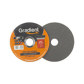 Круг відрізний по металу Gradient 125x1,0x22,23 для ручних шліфувальних