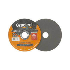 Круг відрізний по металу Gradient 125x1,2x22,23 для ручних шліфувальних