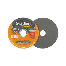 Круг відрізний по металу Gradient 125x1,6x22,23 для ручних шліфувальних
