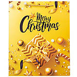 Новорічний подарунковий пакет "Christmas" (26х32х10 см), 4 дизайни, в пакованні 12 шт., фото 4