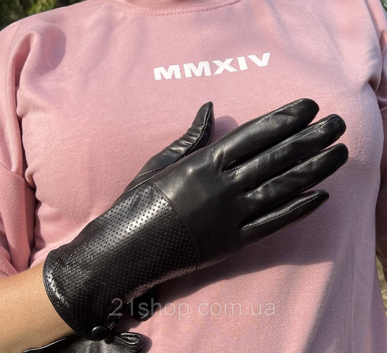 Жіночі рукавички на шовковій підкладці, фото 1