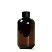 Флакон порожній коричневий 200 мл, кришка чорна