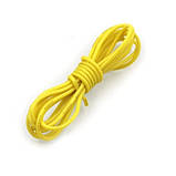 Провід 24 AWG силіконовий QianJia Жовтий - 1 метр погонний, фото 2