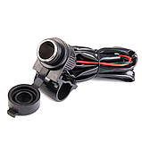 Мото розетка гніздо прикурювача на кермо мотоцикла Cliff Top 12-36V 15A, фото 3