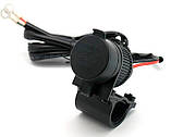 Мото розетка гніздо прикурювача на кермо мотоцикла Cliff Top 12-36V 15A, фото 2