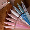 Гель для нарощування Nice for you Medium gel №05 Powder Пудровий з шимером 30 г, фото 3