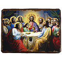 Икона Тайная вечеря ,икона на дереве 130х170 мм