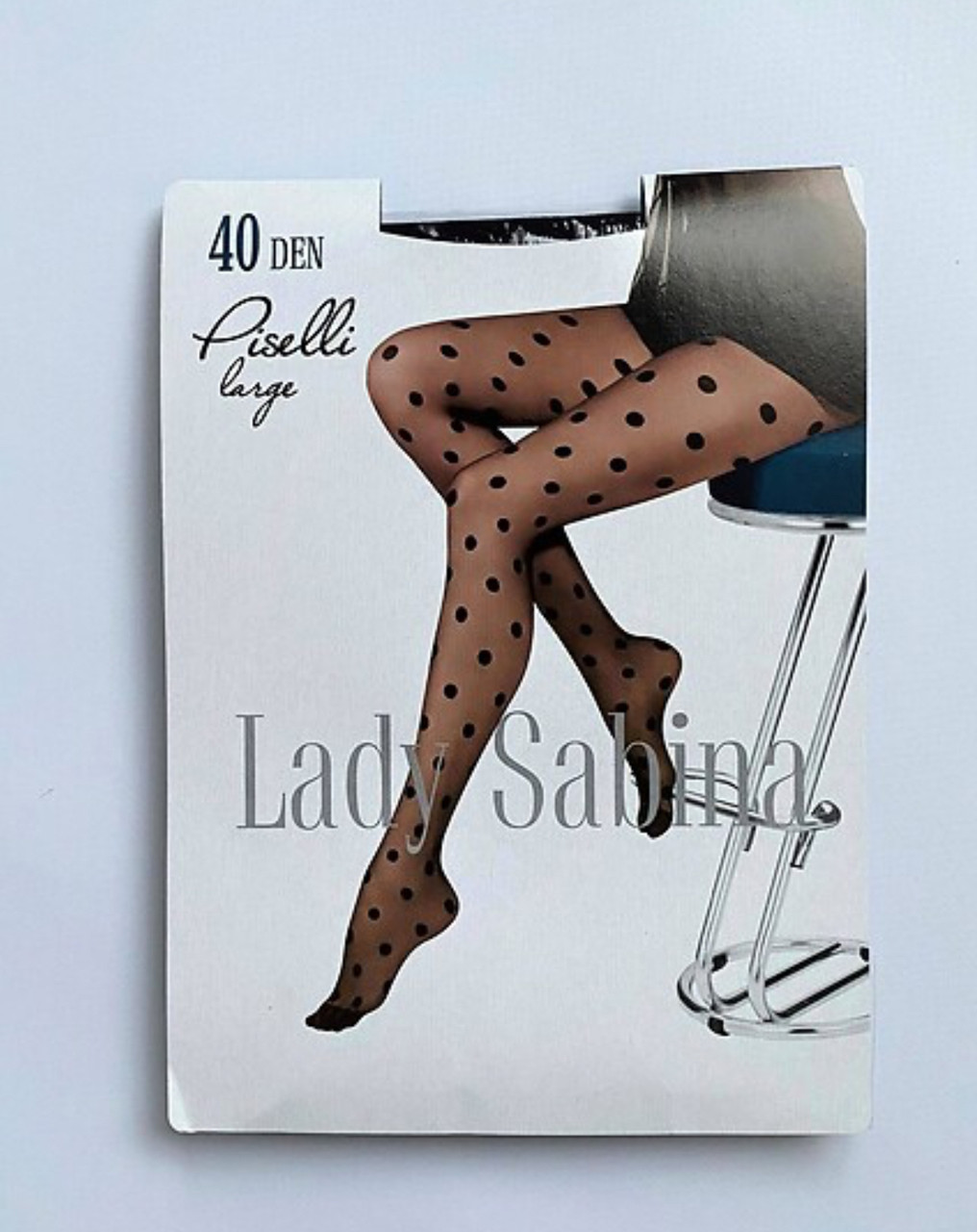 Жіночі колготи в горошок Lady Sabina Piselli 40 Den чорні, розмір 2