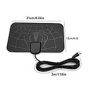 Цифрова кімнатна ТВ антена для Т2 HDTV DVB-T активна з USB підсилювачем 25 dBi, універсальна FullHD 4K, фото 7