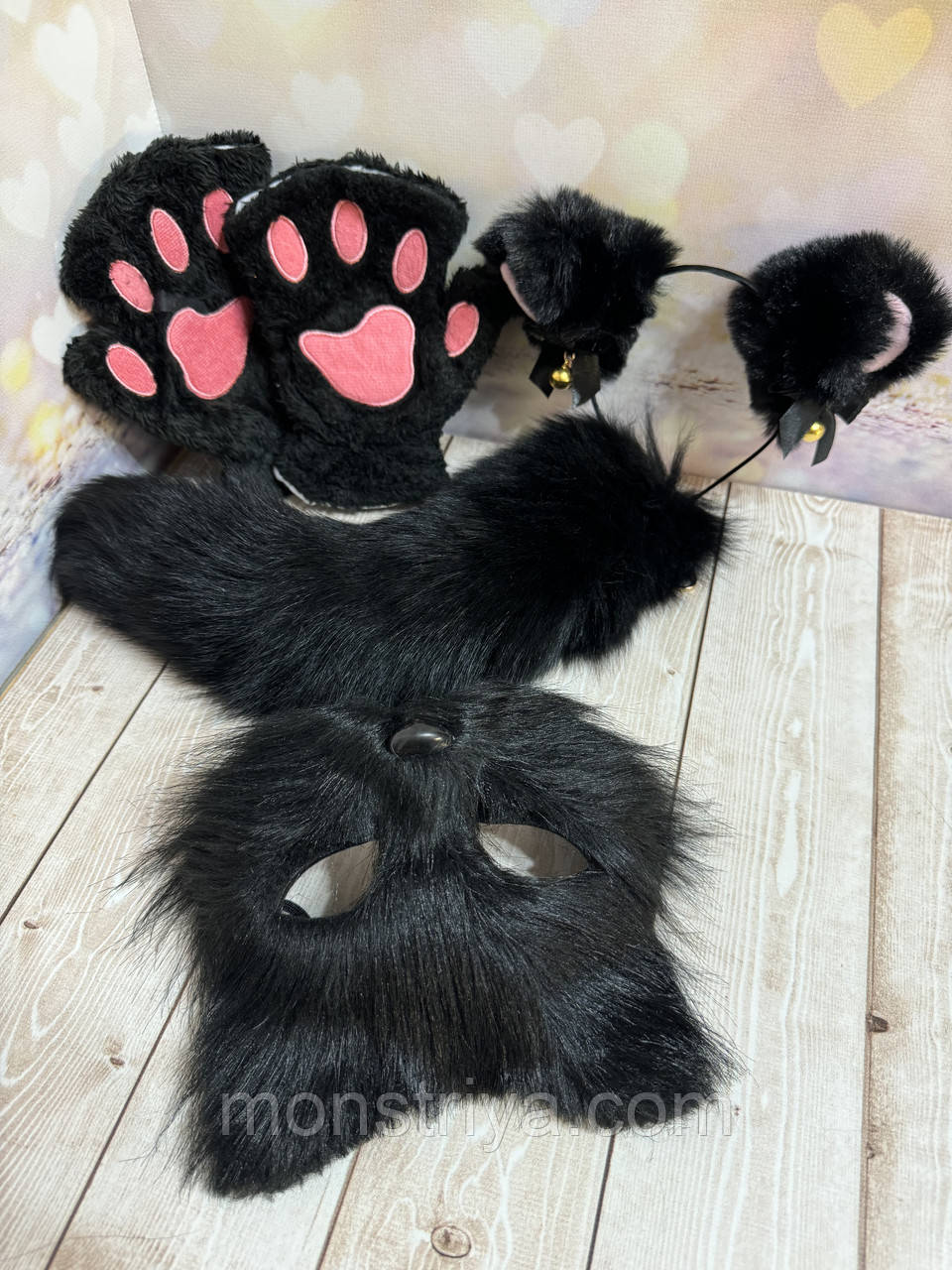 Набір для квадробіки Кішечка (маска, вушка, хвіст, рукавички)